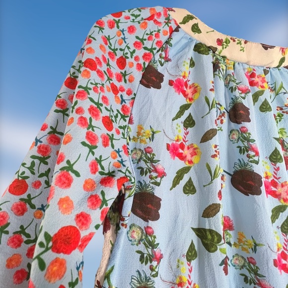 Sweet Floral Crepe Dress or Tunic Sz 2XL 🎉H.P. - Picture 6 of 11